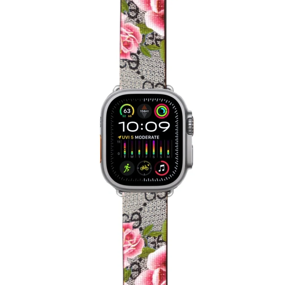 Apple Watch Ultra 2 Pink Floral Designer Band